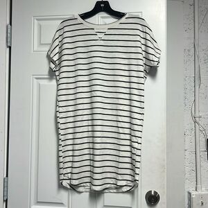 White and Black Oversized T Shirt - Size Medium Super Soft T or T Shirt Dress